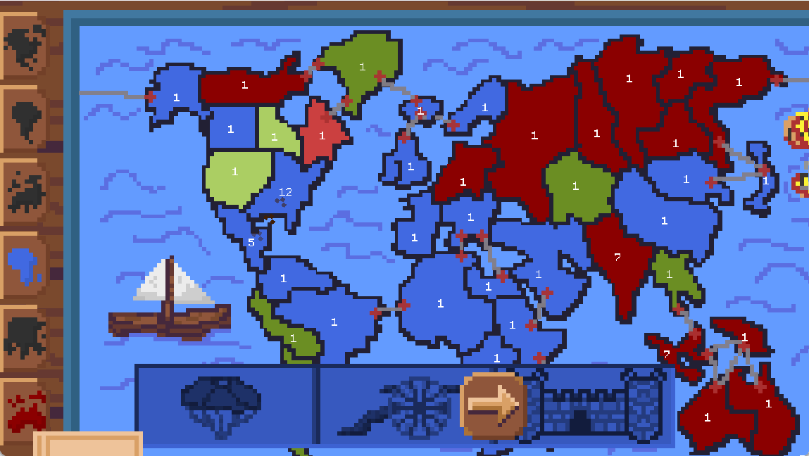 Liability strategy game map