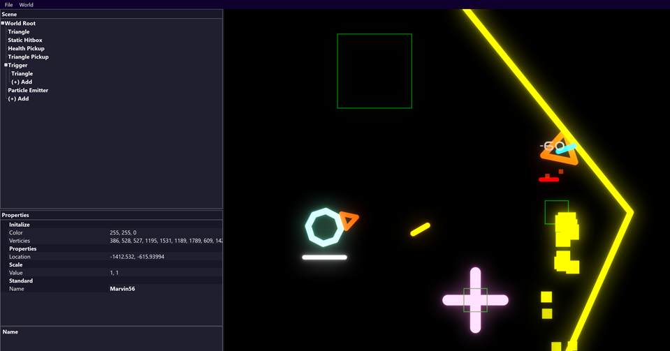 Neon Rogue editor interface